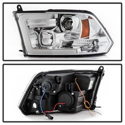 Spyder Signature Dodge Ram 1500/1500/2500/3500 09-10 Version 2 Projector Headlights Chrome Halogen Model Only