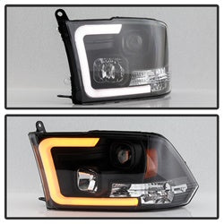 Spyder Signature Dodge Ram 1500/1500/2500/3500 09-10 Version 2 Projector Headlights Black Halogen Model Only