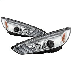 Spyder Signature Ford Focus 15-18 w/Sequential Turn Signal Projector Headlights Chrome Incl. Low Beam-H7/High Beam-H1/ Signal-LED