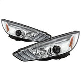 Spyder Signature Ford Focus 15-18 w/Sequential Turn Signal Projector Headlights Chrome Incl. Low Beam-H7/High Beam-H1/ Signal-LED