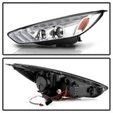 Spyder Signature Ford Focus 15-18 w/Sequential Turn Signal Projector Headlights Chrome Incl. Low Beam-H7/High Beam-H1/ Signal-LED