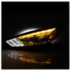 Spyder Signature Ford Focus 15-18 w/Sequential Turn Signal Projector Headlights Chrome Incl. Low Beam-H7/High Beam-H1/ Signal-LED