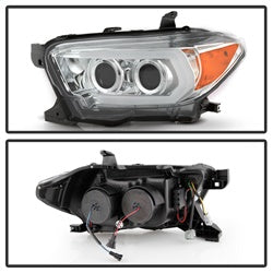 Spyder Signature Toyota Tacoma 16-18 Chrome Projector Headlights w/Sequential LED Turn Signal