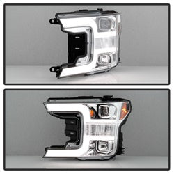 Spyder Signature Ford F-150 18-19 Halogen Model Only Projector Headlights Does Not Fit Factory Xenon Model Chrome