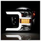 Spyder Ford F150 18-19 Halogen Model Only Projector Headlights - LED Sequential Turn Signal - Signal-LED - Chrome