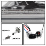 Spyder Ford F150 18-19 Halogen Model Only Projector Headlights - LED Sequential Turn Signal - Signal-LED - Chrome