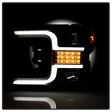 Spyder Ford F150 18-19 Halogen Model Only Projector Headlights - LED Sequential Turn Signal - Signal-LED - Black