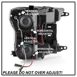 Spyder Ford F150 18-19 Halogen Model Only Projector Headlights - LED Sequential Turn Signal - Signal-LED - Black