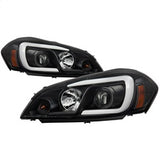 Spyder Signature Chevrolet Impala/Monte Carlo 06-13 Light Bar Projector Headlights Incl. Low Beam-1/High Beam-H1/Signal-7443NA Black
