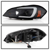 Spyder Signature Chevrolet Impala/Monte Carlo 06-13 Light Bar Projector Headlights Incl. Low Beam-1/High Beam-H1/Signal-7443NA Black