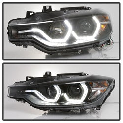 Spyder Signature BMW 320i/320i xDrive/328d/328i/335i 13-14 Black Projector Headlights