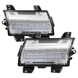 Spyder Jeep Wrangler 2018-2021 / Jeep Gladiator 2020-2021 Full LED Front Bumper Lights - Sequential Signal - Chrome