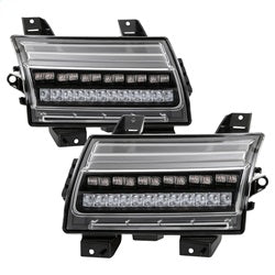 Spyder Jeep Wrangler 2018-2021 / Jeep Gladiator 2020-2021  Full LED Front Bumper Lights - Sequential Signal - Black
