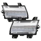 Spyder Jeep Wrangler 2018-2021 / Jeep Gladiator 2020-2021 (LED Model Only) Full LED Front Bumper Lights - Sequential Signal - Chrome