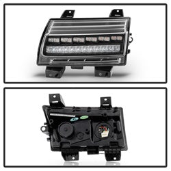 Spyder Jeep Wrangler 2018-2021 / Jeep Gladiator 2020-2021 (LED Model Only) Full LED Front Bumper Lights - Sequential Signal - Black