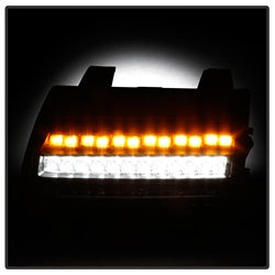 Spyder Jeep Wrangler 2018-2021 / Jeep Gladiator 2020-2021 (LED Model Only) Full LED Front Bumper Lights - Sequential Signal - Black