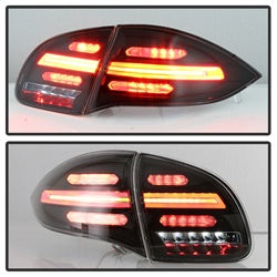 Spyder Porsche Cayenne 11-14 Black LED Tail Lights w/Sequential Signal