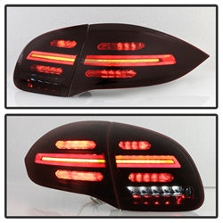 Spyder Porsche Cayenne 11-14 Red Smoke LED Tail Lights Sequential Signal