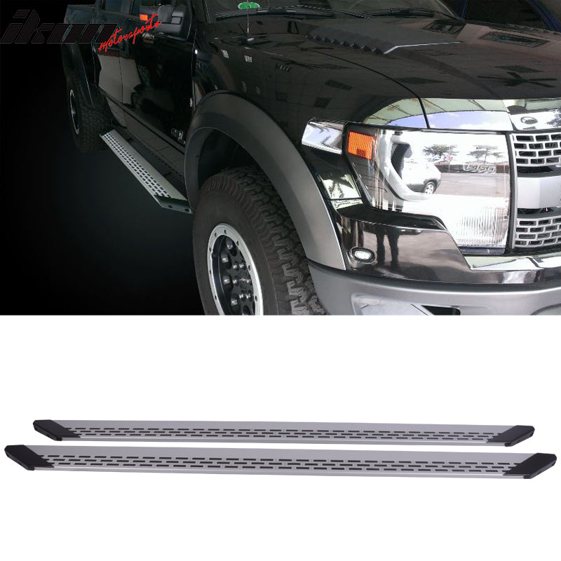2004-2014 Ford F150 Black Grey Running Board Step Bar Bracket Aluminum