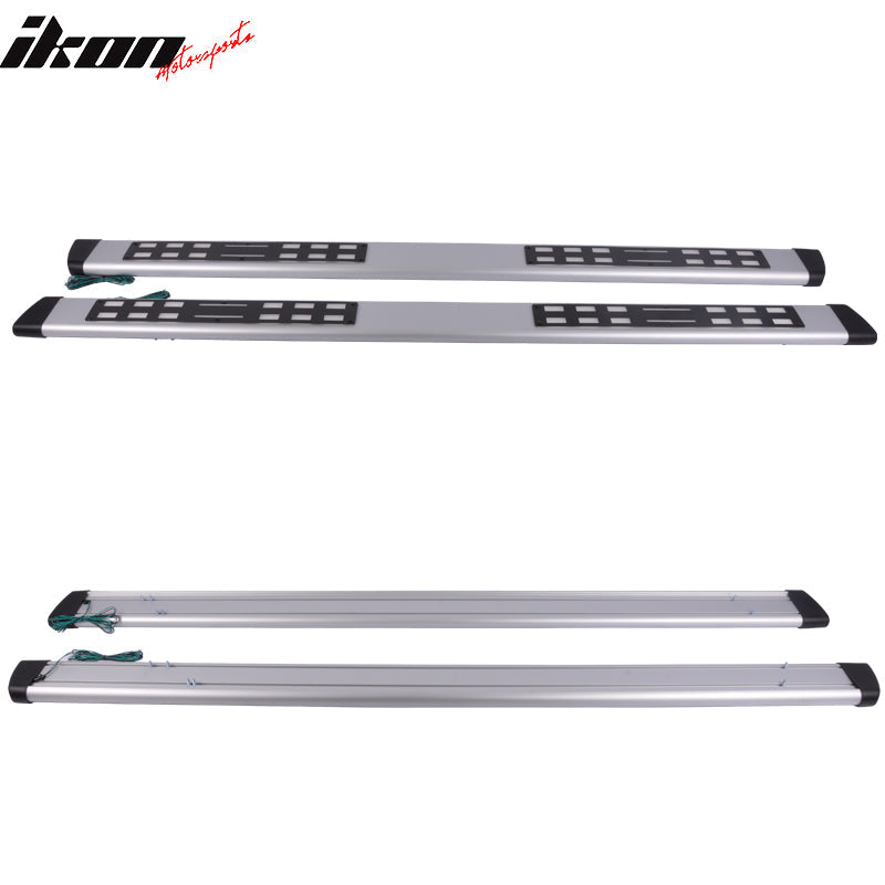 Fits 07-14 Sierra Double Cab Running Board White LED + Bracket