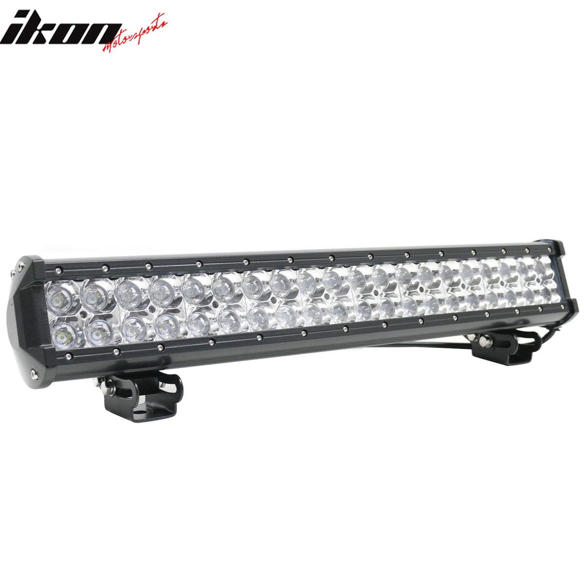 21" 120W 40 LED 2 Row 8 Degree Spot LED Work Light Bar Spot Flood Combo Truck SUV ATV Off Road For Universal Black