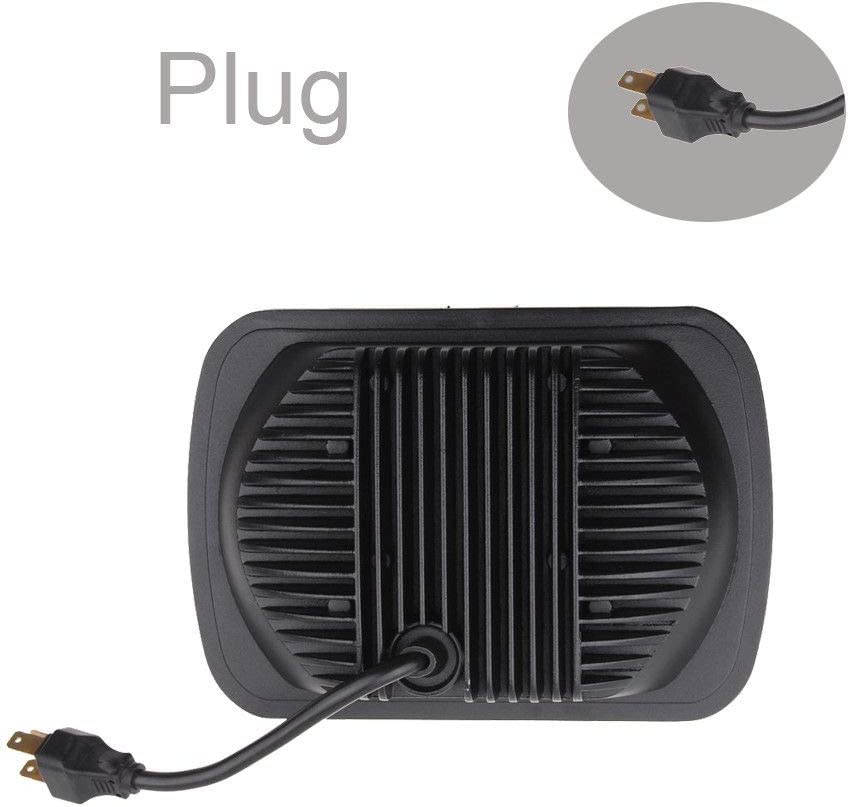 Black Pair 45w 7x6 5x7 6052 6054 H5054 H6054 Hilow Sealed Beam LED Headlights Replacement For Chevy Express Cargo Van 1500