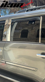 2009-2015 Honda Pilot Pillar Post Mirror Trim Stainless Steel 6PCS