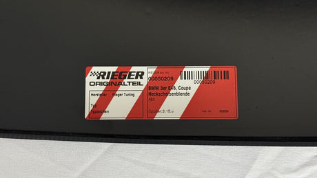 BMW E46 Coupe Rieger Rear Window Cover *READ DESCRIPTION