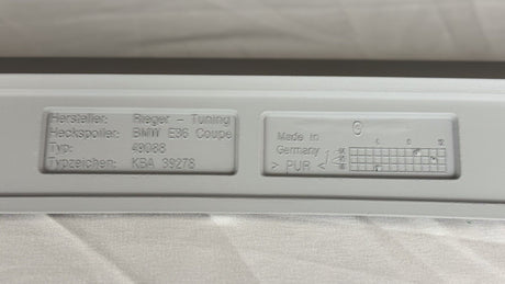 BMW E36 Coupe Rieger Rear Flap Spoiler *READ DESCRIPTION