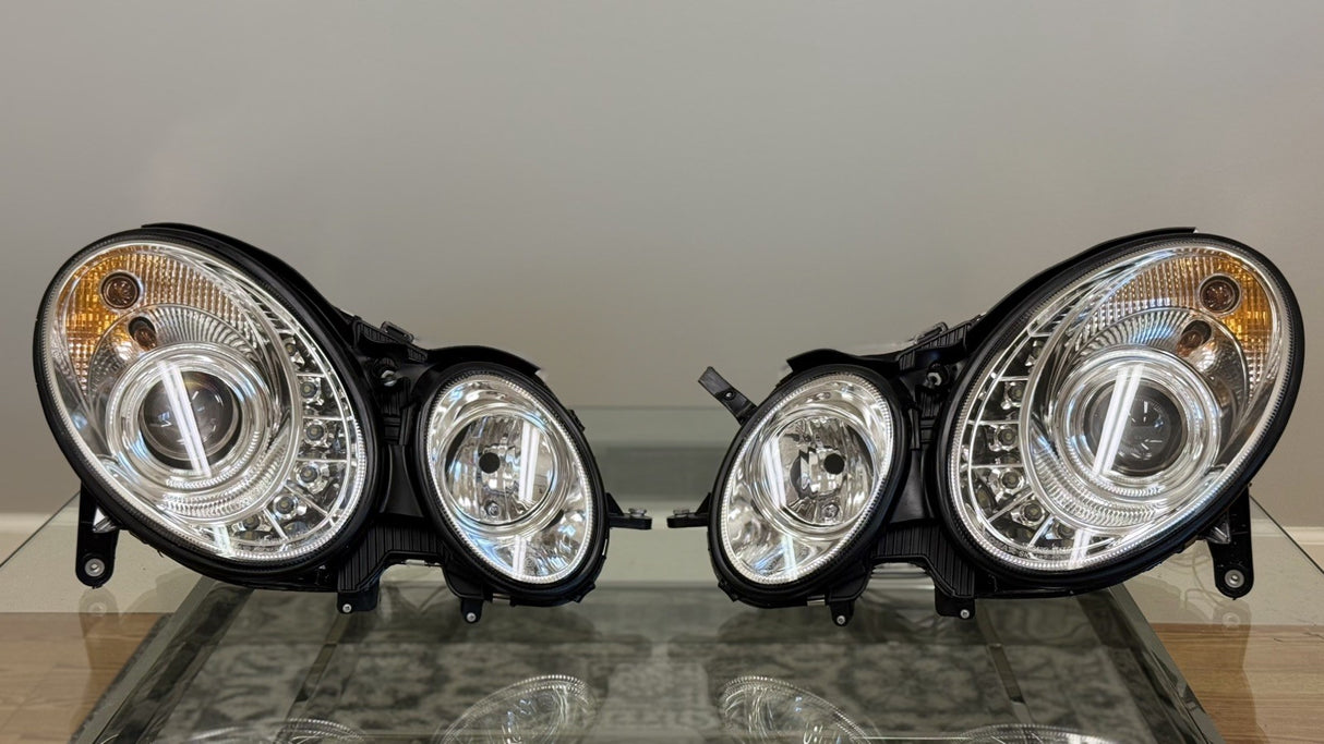 Mercedes Benz E-Class (W211) Chrome Headlight Set (2002-2006)*READ DESCRIPTION