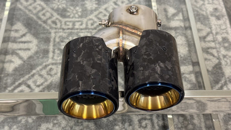 BMW 2/3/4 Series Forged Carbon Fiber Dual Muffler Tips (2019+)*READ DESCRIPTION