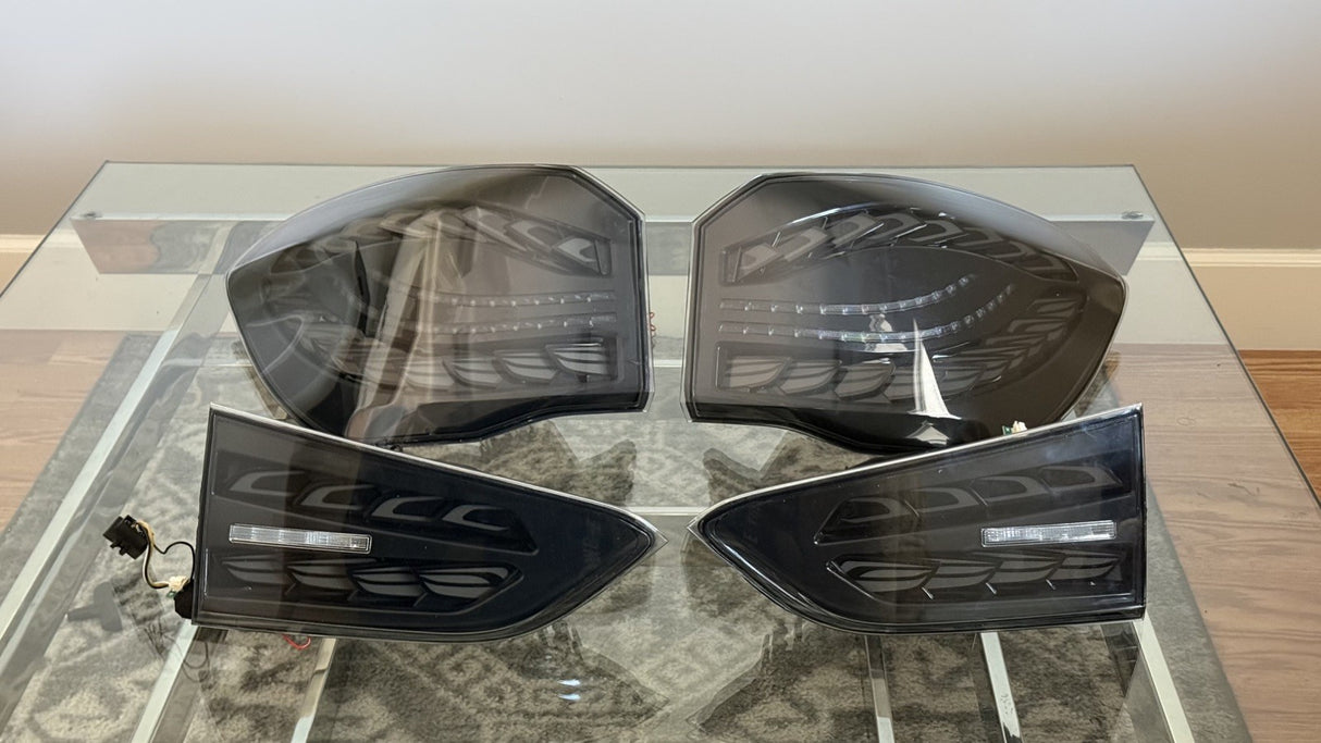 BMW X1 BLACK Dragon Scale Style LED Taillights (2016–2021) *READ DESCRIPTION