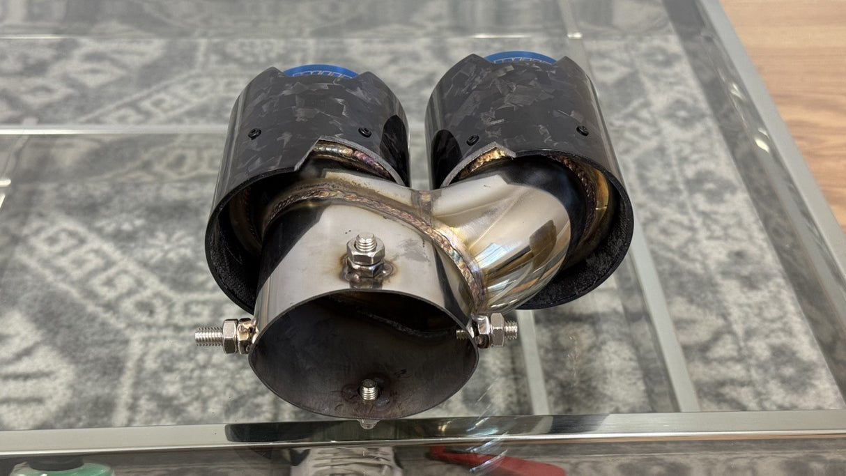 BMW 2/3/4 Series Forged Carbon Fiber Dual Muffler Tips (2019+)*READ DESCRIPTION