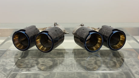 BMW 2/3/4 Series Forged Carbon Fiber Dual Muffler Tips (2019+)*READ DESCRIPTION