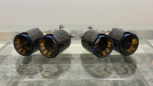 BMW 2/3/4 Series Forged Carbon Fiber Dual Muffler Tips (2019+)*READ DESCRIPTION