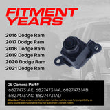 Dodge Ram (2016-2021) OEM Replacement Backup Camera OE Part  # 68274731AA, 68274731AB, 68274731AC, 68274731AD, 68274731AE