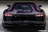 2011-2022 Lamborghini Aventador Style Carbon Fiber Trunk Spoiler Carbonado (DM) Fits:LP700, LP720, LP740, LP750SV, Coupe and Roadster