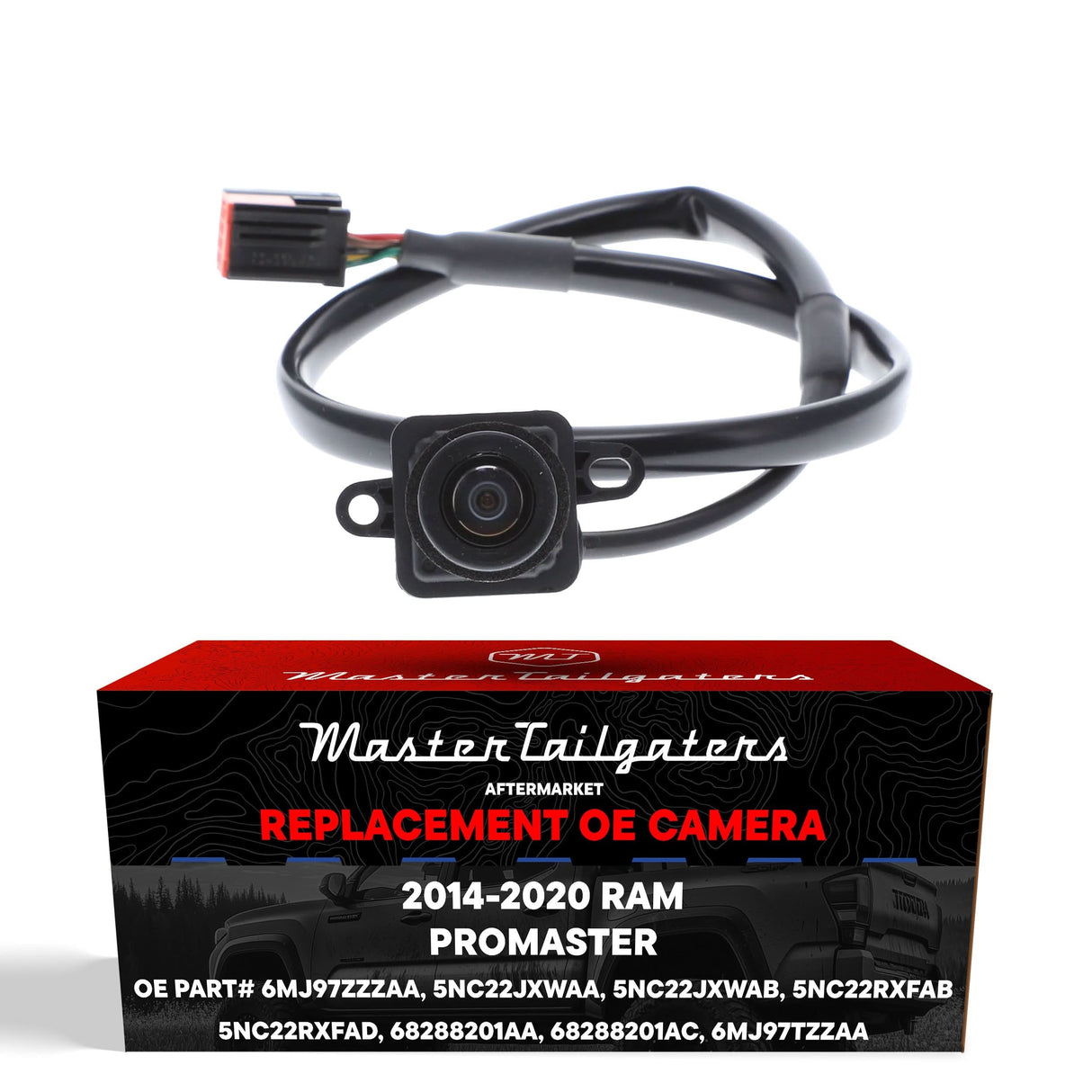 Ram ProMaster Cargo Van (2014-2020) OEM Replacement Backup Camera OE Part # 5NC22JXWAA, 5NC22JXWAB, 5NC22RXFAB, 5NC22RXFAD, 68288201AA, 68288201AC, 6MJ97TZZAA, 6MJ97ZZZAA