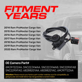 Ram ProMaster Cargo Van (2014-2020) OEM Replacement Backup Camera OE Part # 5NC22JXWAA, 5NC22JXWAB, 5NC22RXFAB, 5NC22RXFAD, 68288201AA, 68288201AC, 6MJ97TZZAA, 6MJ97ZZZAA
