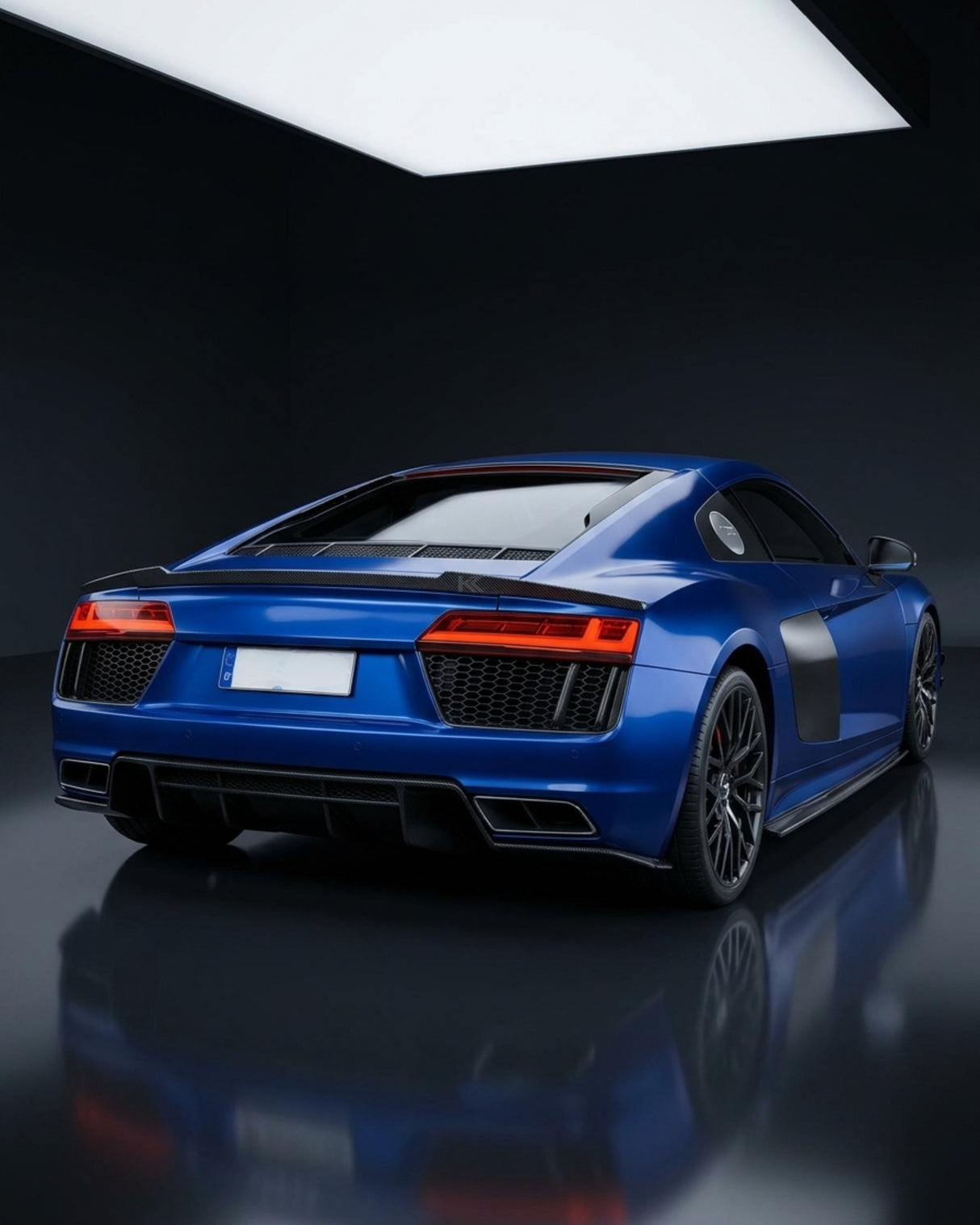2016–2019 Audi R8 V10 / V10 Plus Coupe 4S E-Tron Style Rear Spoiler Set – Carbon Fiber