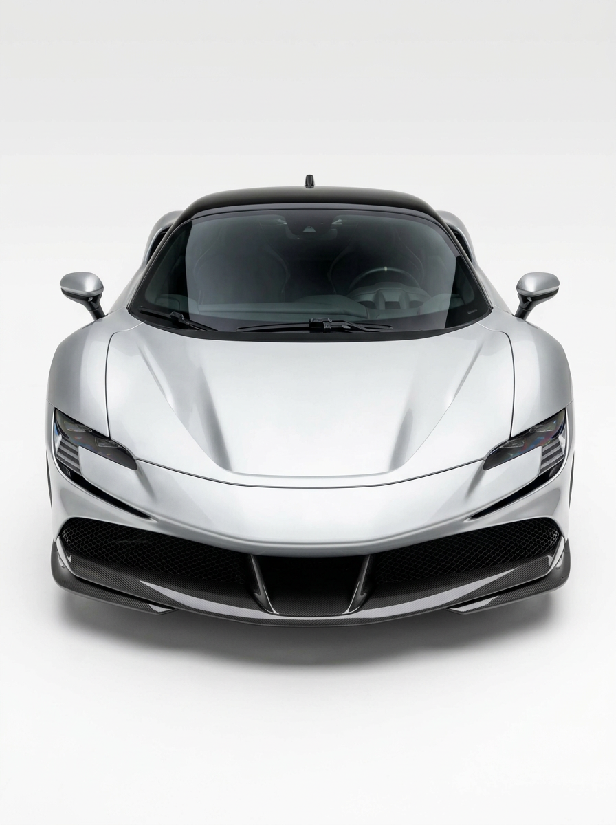 2019+ Ferrari SF90 OEM Style Bolt-On Front Lip Splitter - Dry Carbon Fiber
