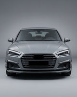2017–2019 Audi A5 S-Line / S5 B9 Front Bumper Canard Fins – Carbon Fiber