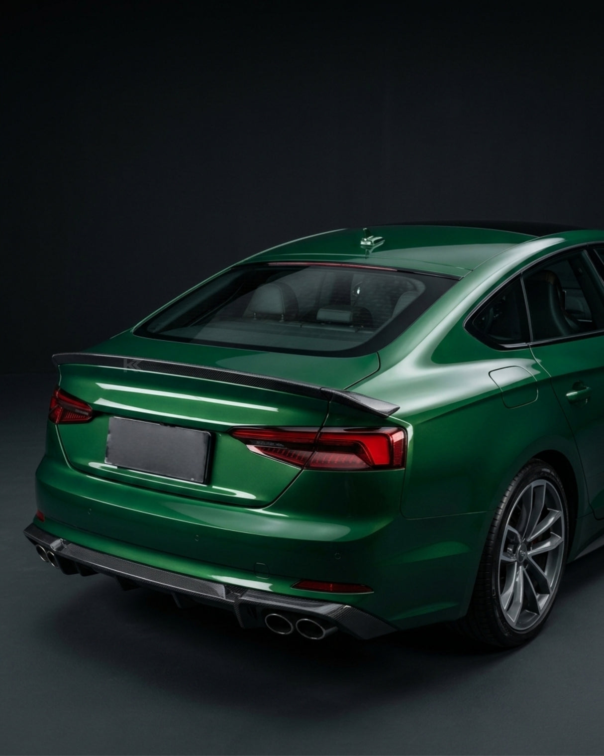 2017–2019 Audi A5 S-Line / S5 B9 Sportback 3-Piece Rear Trunk Spoiler – Carbon Fiber