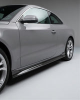 2008–2016 Audi A5 / S5 8T Coupe Side Skirt Extensions – Carbon Fiber