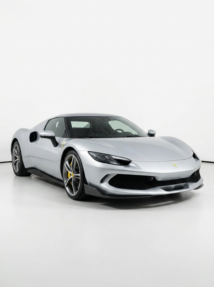 2022+ Ferrari 296 GTB Bolt-On Front Corner Guards - Dry Carbon Fiber