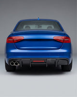 2008–2012 Audi A4 S-Line / S4 B8 Sedan Rear Bumper Lip with Integrated Brake Light – Carbon Fiber