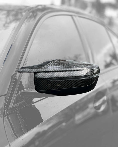BMW 2 Series G87 3 Series G20/G28 M3 Style Carbon Fiber Side Mirror Housing (2019 - 2024) - K2 Industries
