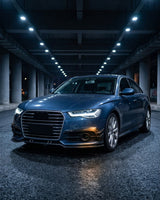 2015–2018 Audi A6 S-Line / S6 C7 Sedan A Style Front Bumper Canard Fins – Carbon Fiber