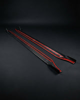 2021–2024 BMW M3 G80 / M4 G82 / G83 Side Skirt Extensions – Pre-Preg Dry Carbon Fiber