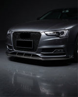 2012–2016 Audi S5 8T Facelift Coupe & Sportback Single Deck Front Bumper Lip – Carbon Fiber